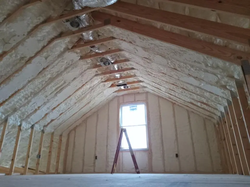 Spray foam roofing application for Crawl Space Insulation project in Havre de Grace